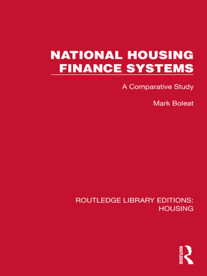 cover image of National Housing Finance Systems